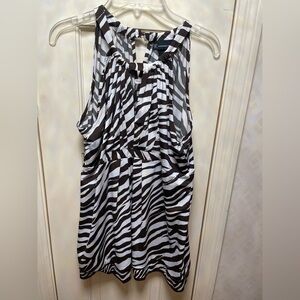 INC International Concepts Brown and White Zebra Dress